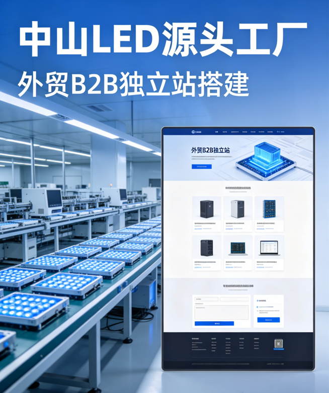 中山LED源头工厂 | 外贸B2B独立站搭建